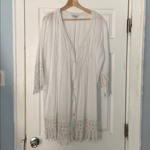 White Cotton Swimsuit Coverup
